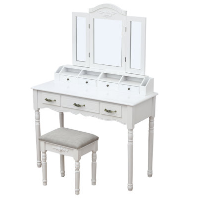 Ensemble coiffeuse et tabouret Isom