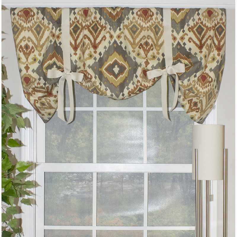 Allessandro Cotton Blend Ikat Tie-Up Window Valance