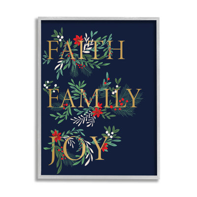 Faith Family Joy Text Traditional