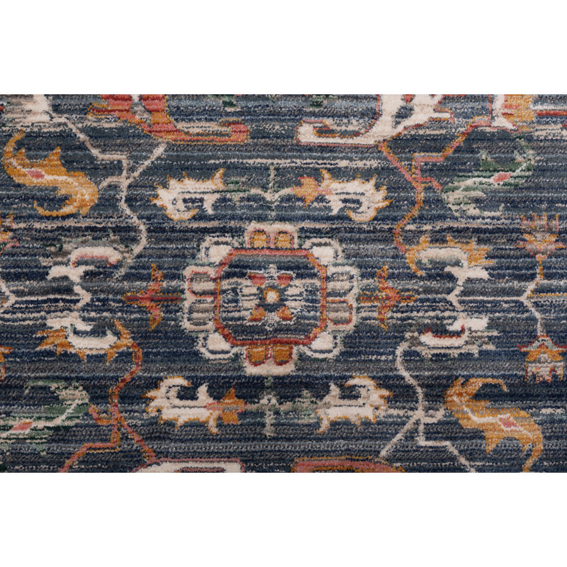 Oriental Machine-Made Blue / Ivory, Rectangle 8' x 10'