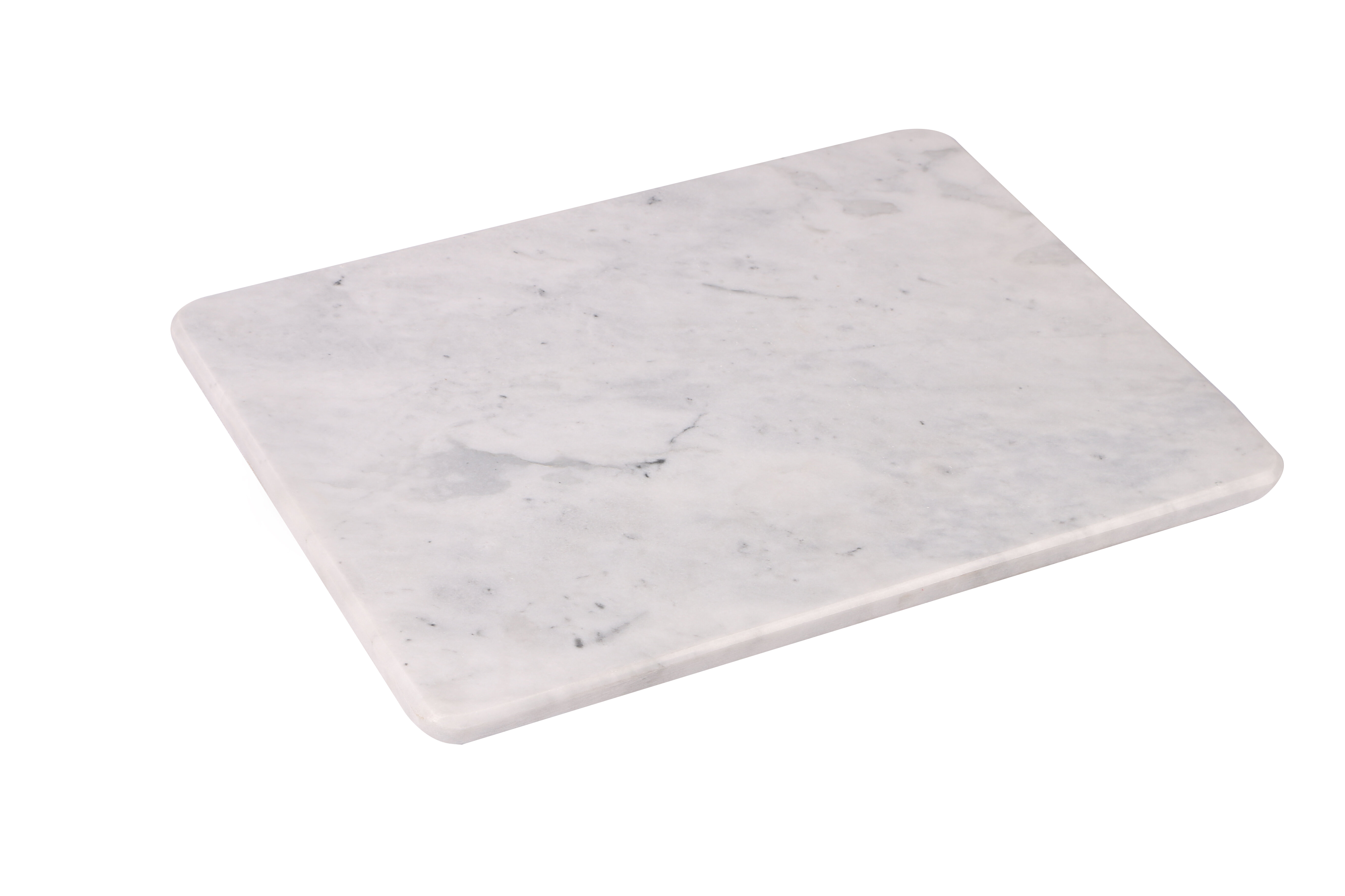 Home Basics 12 x 16 Marble Cutting Board, White, TABLETOP