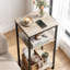 Table de bout haute à 3 niveaux avec tablette réglable, petite table d'appoint pour le salon, la chambre à coucher et le vestibule, table d'appoint à structure en métal-476020377-476020378