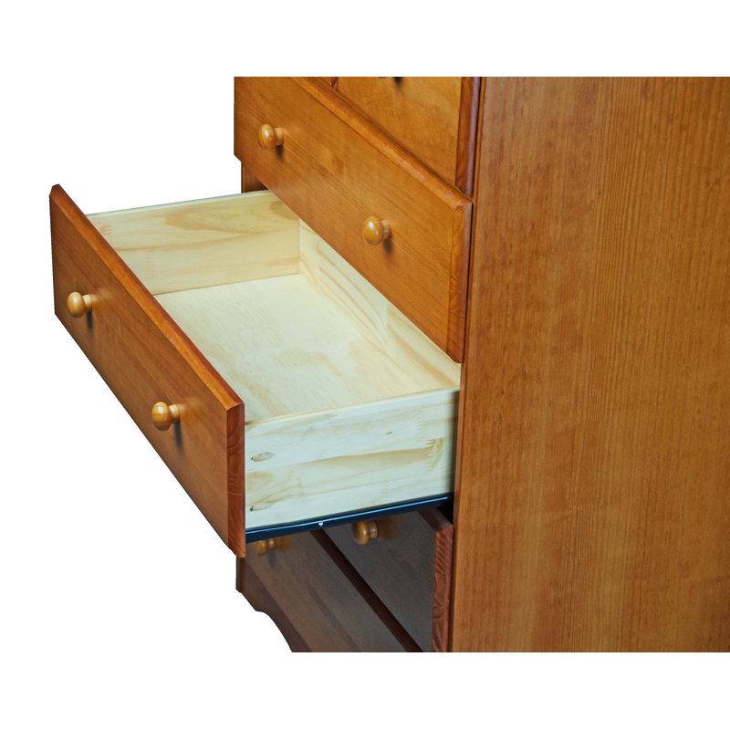 Commode 6 tiroirs Galib, Pin miel