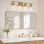 Luminaire pour meuble-lavabo de salle de bain 4 lumières en laiton clair 32 po Billie-1732050523