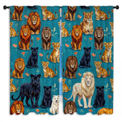 Rideaux obscurcissant et obscurcissant Lions And Panthers