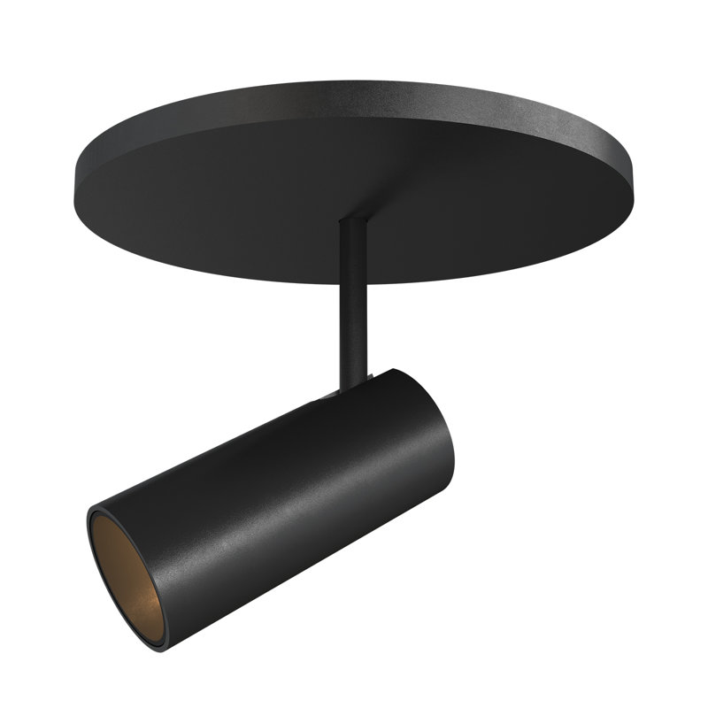 Projecteur simple à DEL 4,38 po à 1 lumière Downey, Noir, H 3,75 po x l 2,38 po
