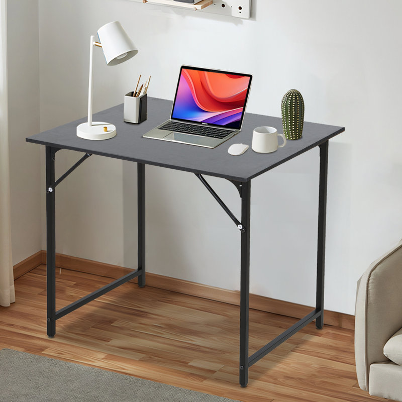  Computer Desk, 32 Inch Home Office Writing Desk With Metal Frame, For Home Office, Black, Black, 29.7" H x 47.2" W x 19.7" D