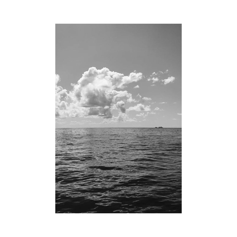 Monochrome Ocean View II by Bethany Young - Print on Canvas, Wrapped Canvas, 45.72cm H x 30.48cm W x 1.91cm D