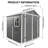 Lockable Storage Shed Plastic Design Modern Style For Backyard And Lawn Storage Solutions