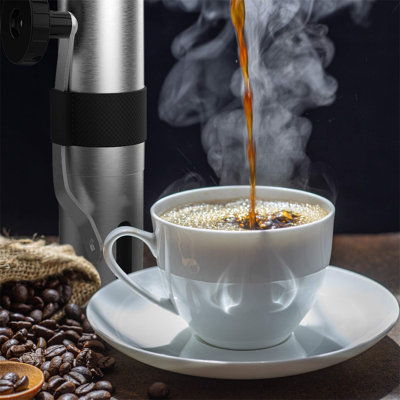 Nbarthome Stainless Steel Manual Burr Coffee Grinder