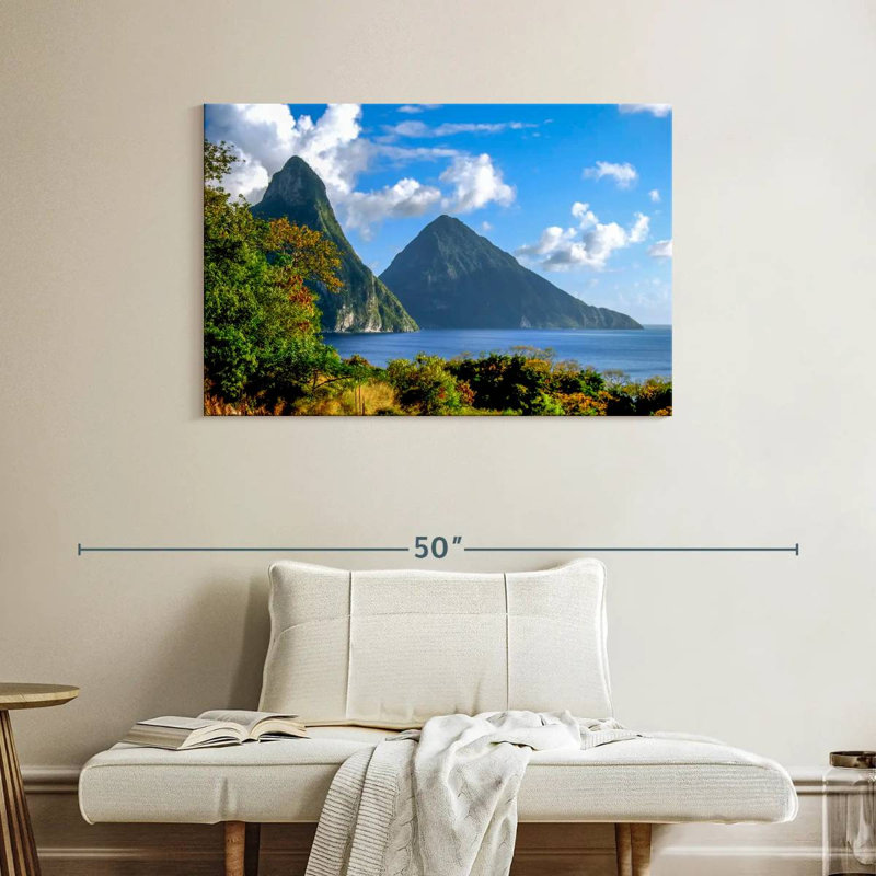 Ravi Pitons In St. Lucia, 26" H x 39" W