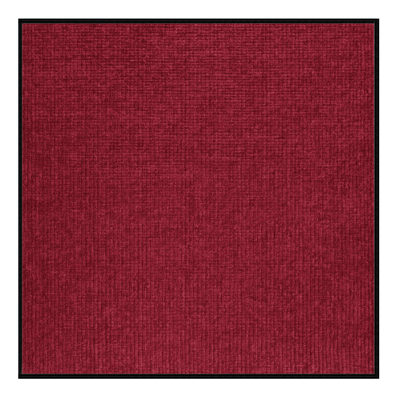 Machine Washable Solid Red Area Rug, Square 5'