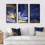 «Blue and Yellow Large Fractal», ensemble d'art mural sur toile à motif floral-803228590-803228577