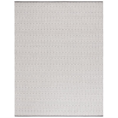 Nickholas Flat Weave Wool/Cotton Geometric Rug in Ivory/Gray