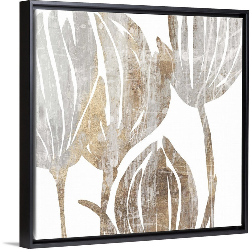 Reproduction d’art sur toile marbre marbre III-, H 38 po x l 38 po x P 1,75 po, Cadre noir