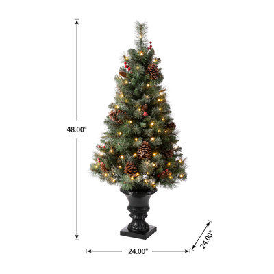 Green Artificial Christmas Tree with Clear/White Lights