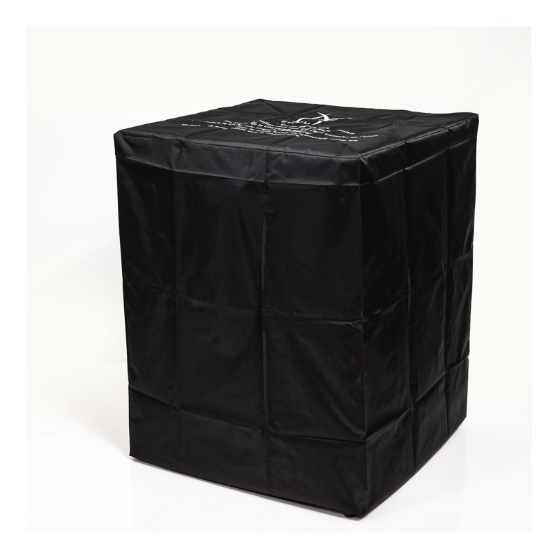 Wicker Fire Pit Column with Glass Wind Guard