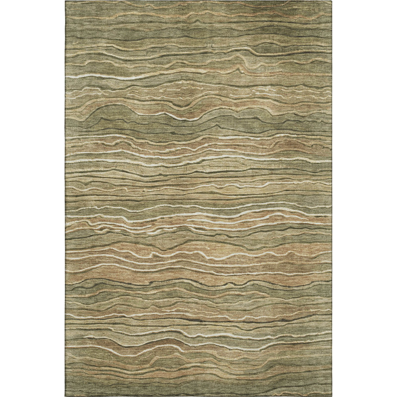Premium Machine Washable Neiges AMF1704 Stripes Rug, Rectangle 10' x 14'
