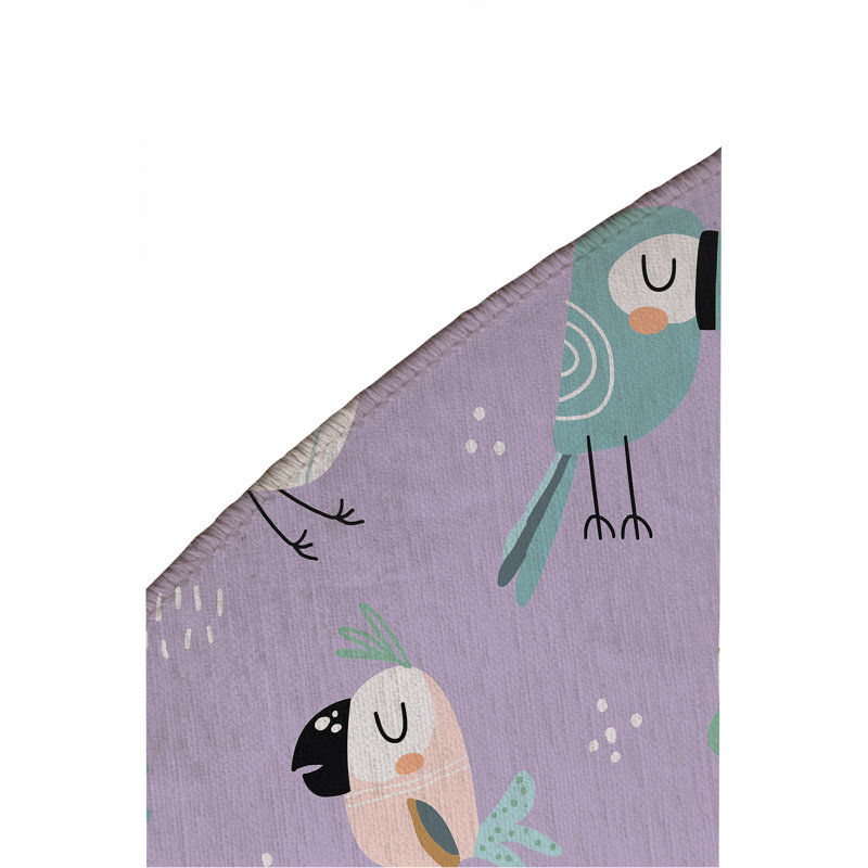 Tapis de jeu pour enfants Ol Birds, Rond 5 pi