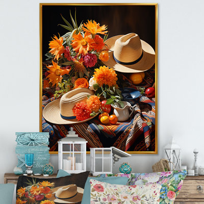 Sombrero mexicain Floral Shades II - Art mural mexicain