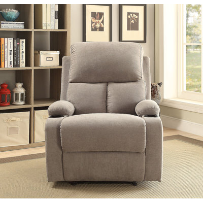 Grey Recliner With Cup Holder