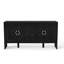 Buffet 60 po Mid-Century moderne avec rangement et tablettes réglables-127823295
