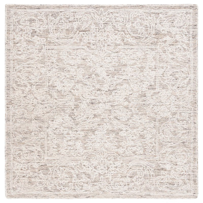 Tapis oriental abstrait en laine touffeté à la main