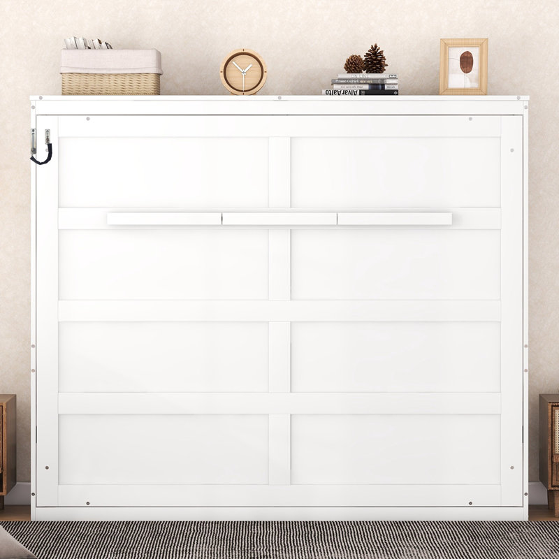 Grand lit escamotable mural, blanc, Grand lit