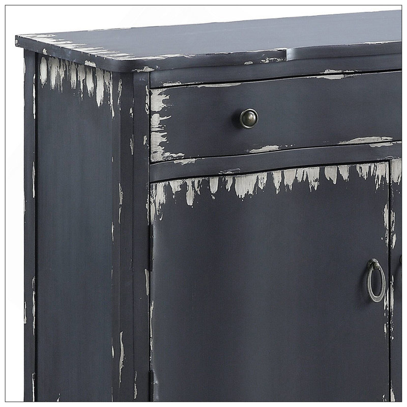Armoire console au fini gris antique