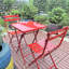 Ensemble bistro 3 pièces, table carrée pliable et chaises