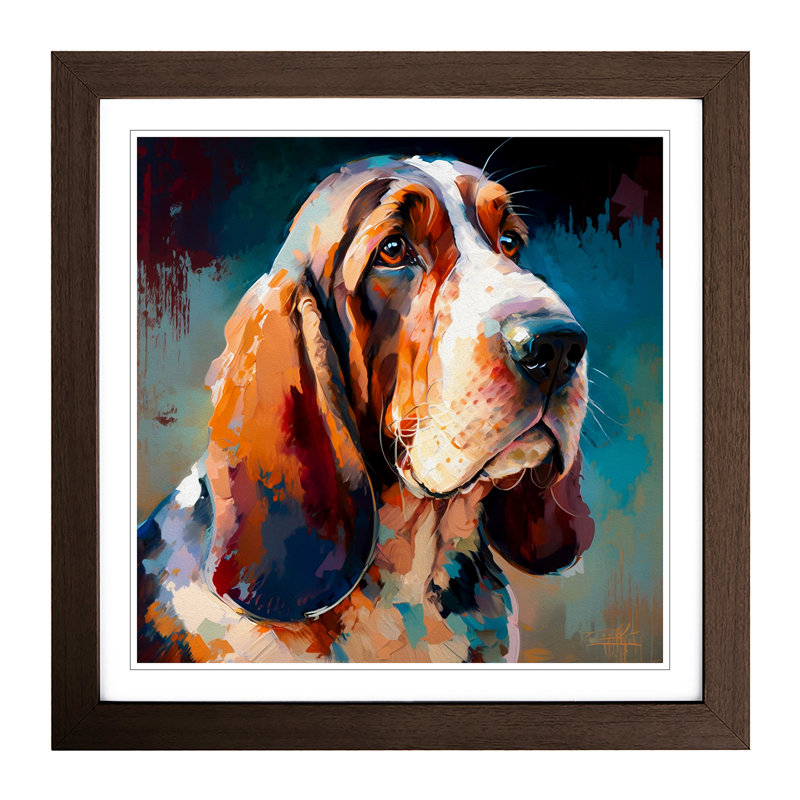 Single Picture Frame Print on Wood, Walnut