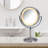 8.5" Lighted Tabletop Magnified Makeup Mirror, Plug In-93601623