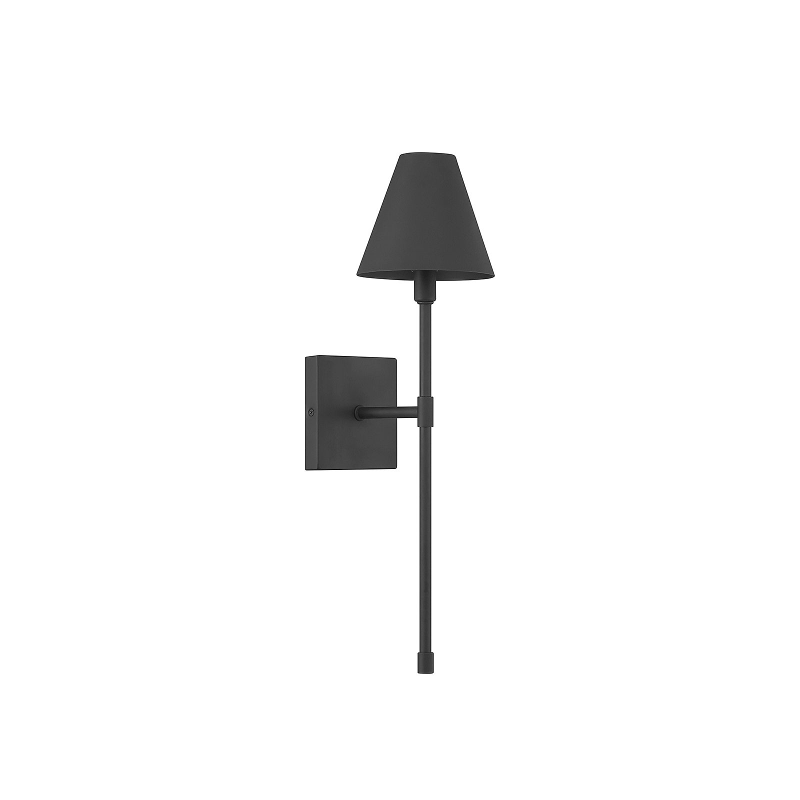Avonia 1-Light Steel Hardwired Wall Sconce, Matte Black