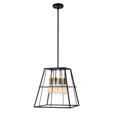 Lustre rectangulaire à 4 lumières