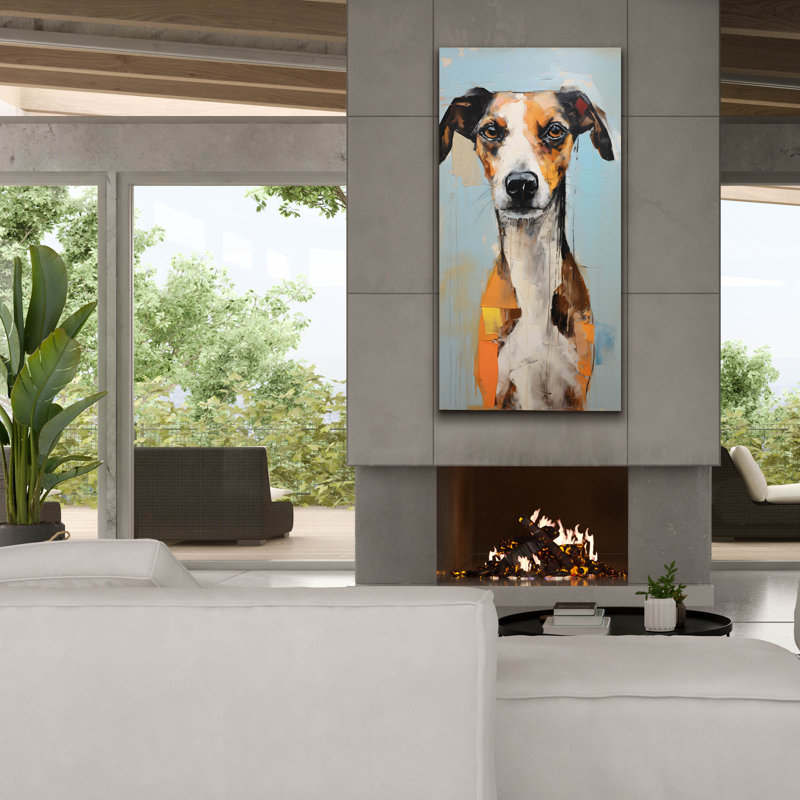 «Hound 1» par Sean Parnell, art mural sur toile, H 60 po x l 30 po x P 1,5 po