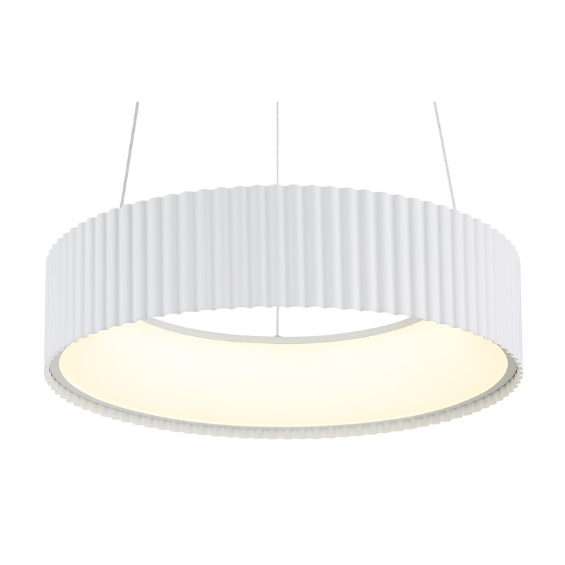 1 - Light LED Geometric Pendant, White