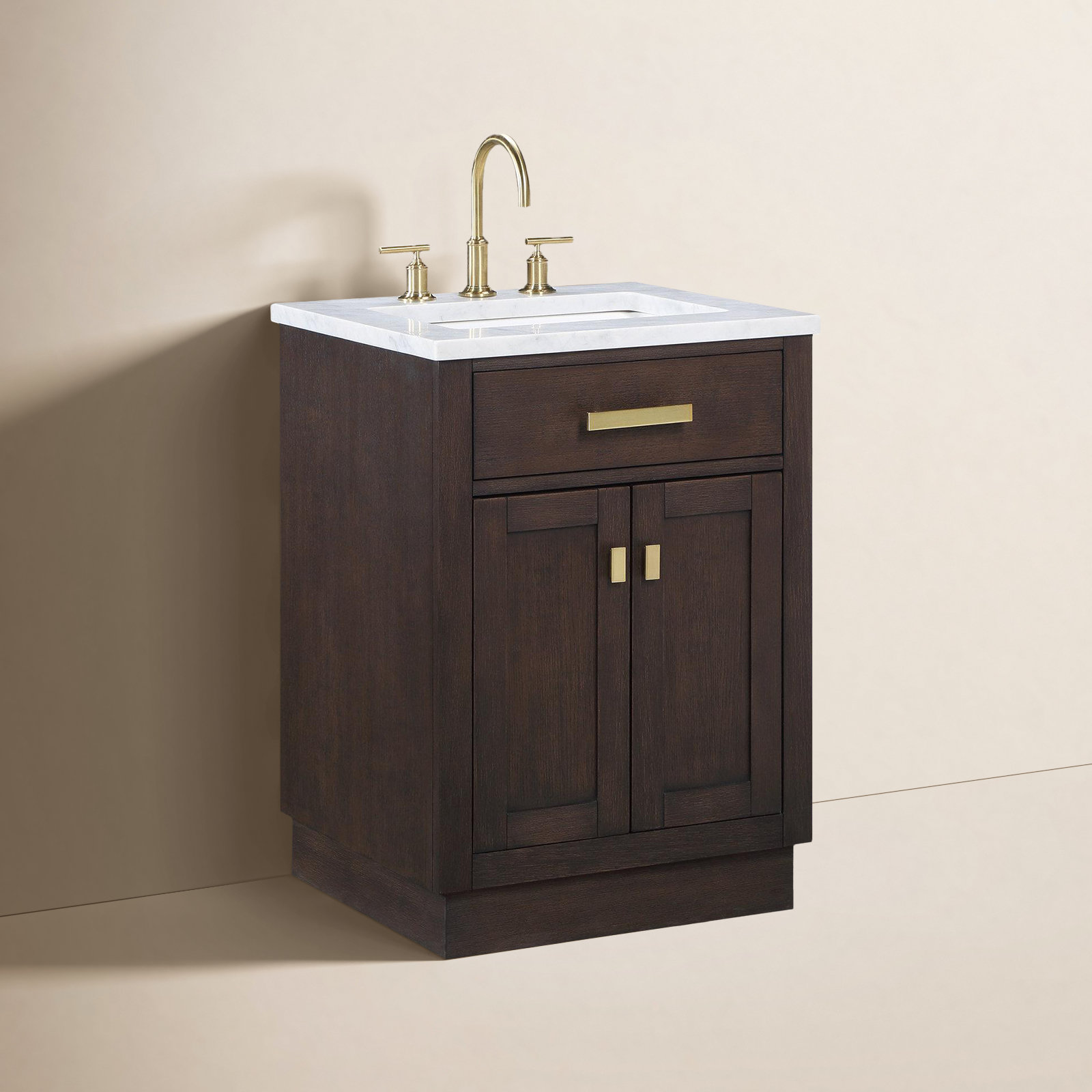 Nicholls 24" Single Bathroom Vanity, Brown