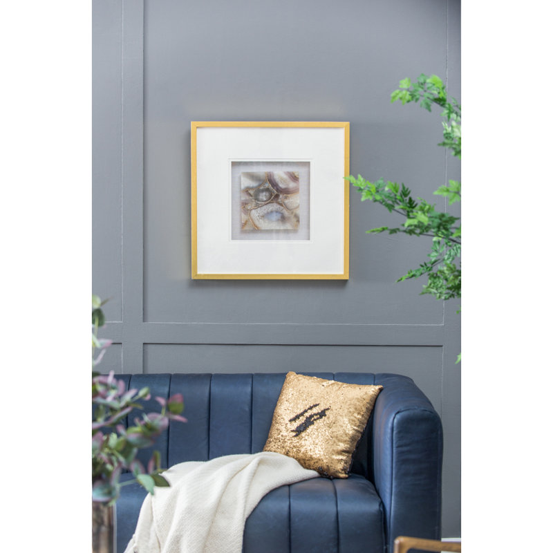 23.6X23.6" Remi Agate Shadow Box Wall Art