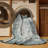 Machine Washable Abstract Gray Area Rug-247729009
