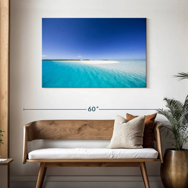 Gillard Turquoise, Îles Cook, plage, H 30 po x l 45 po