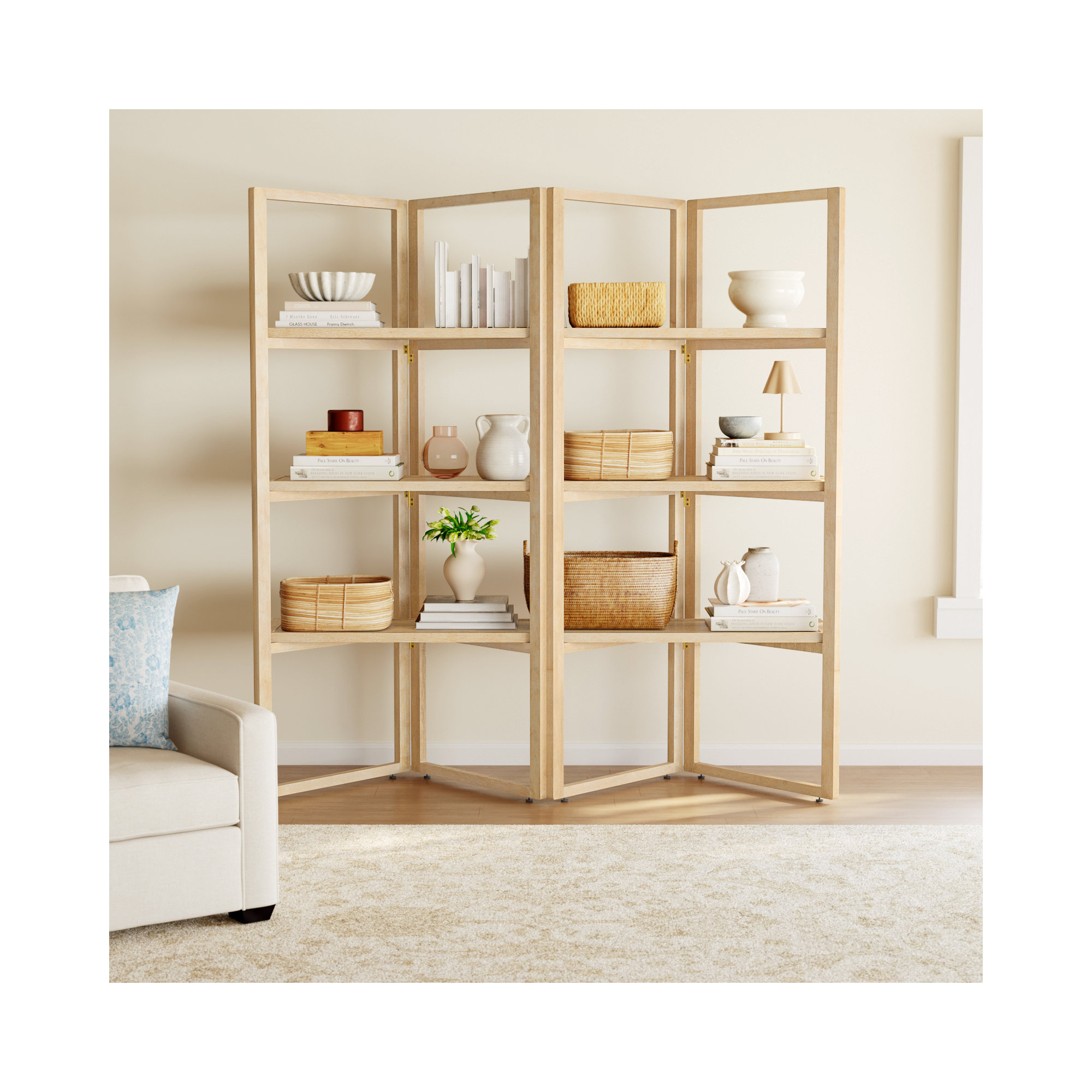 Retreat Wide Geometric Bookcase