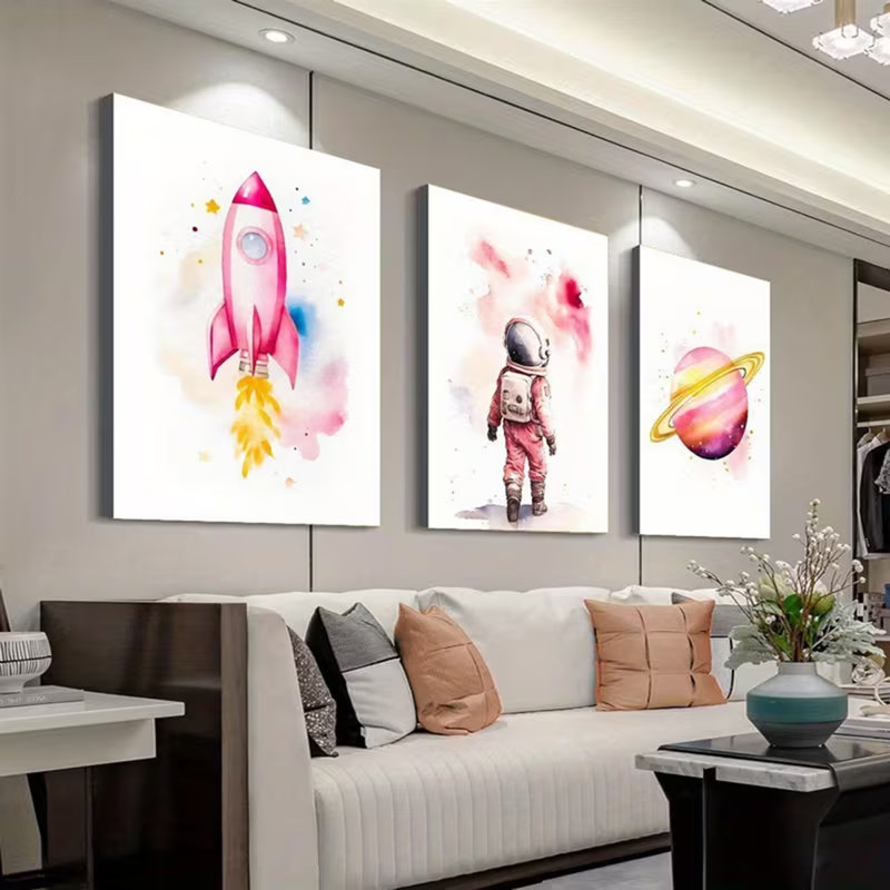 3 Piece Wrapped Canvas Wall Art, 30 cm H x 60 cm W