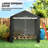 5.2 x 7.2 ft Portable Storage Shed Tent, Heavy Duty Outdoor Shed, Waterproof Garage Shelter with Galvanized Steel & Roll-up Door, UV-Resistant for Bikes, Garden Tools, Motorcycles, Black