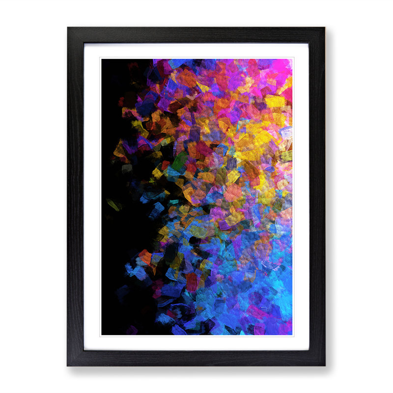 Really Nothing Abstract - Single Picture Frame Painting, Black Framed, 46cm H x 34cm W x 2cm D