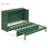 Queen Murphy Bed with Large Storage Drawers, Green