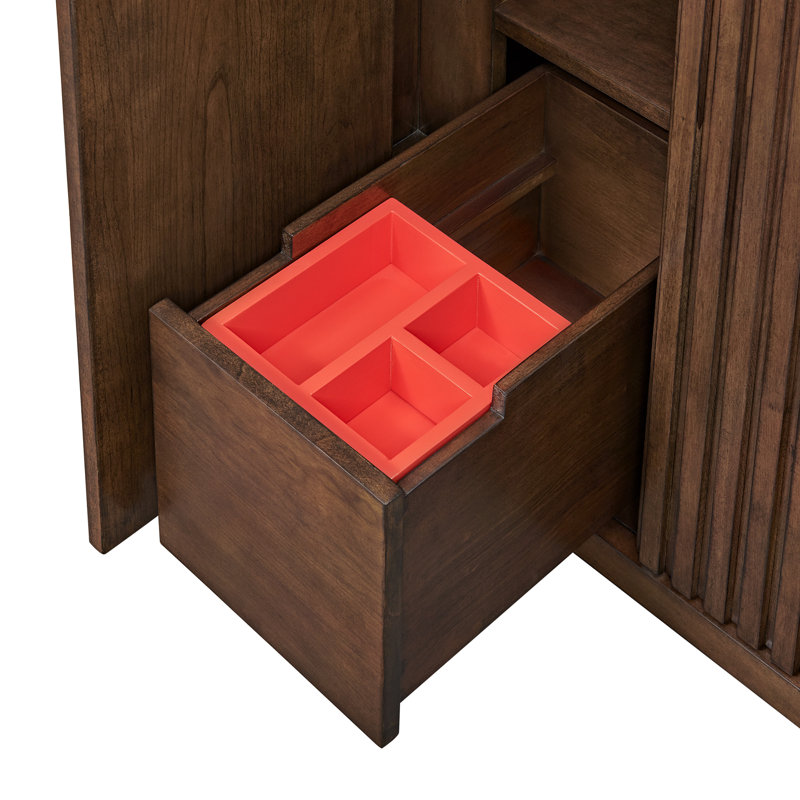 Through Lines 48" Single Bathroom Vanity, 8" Widespread, Brown