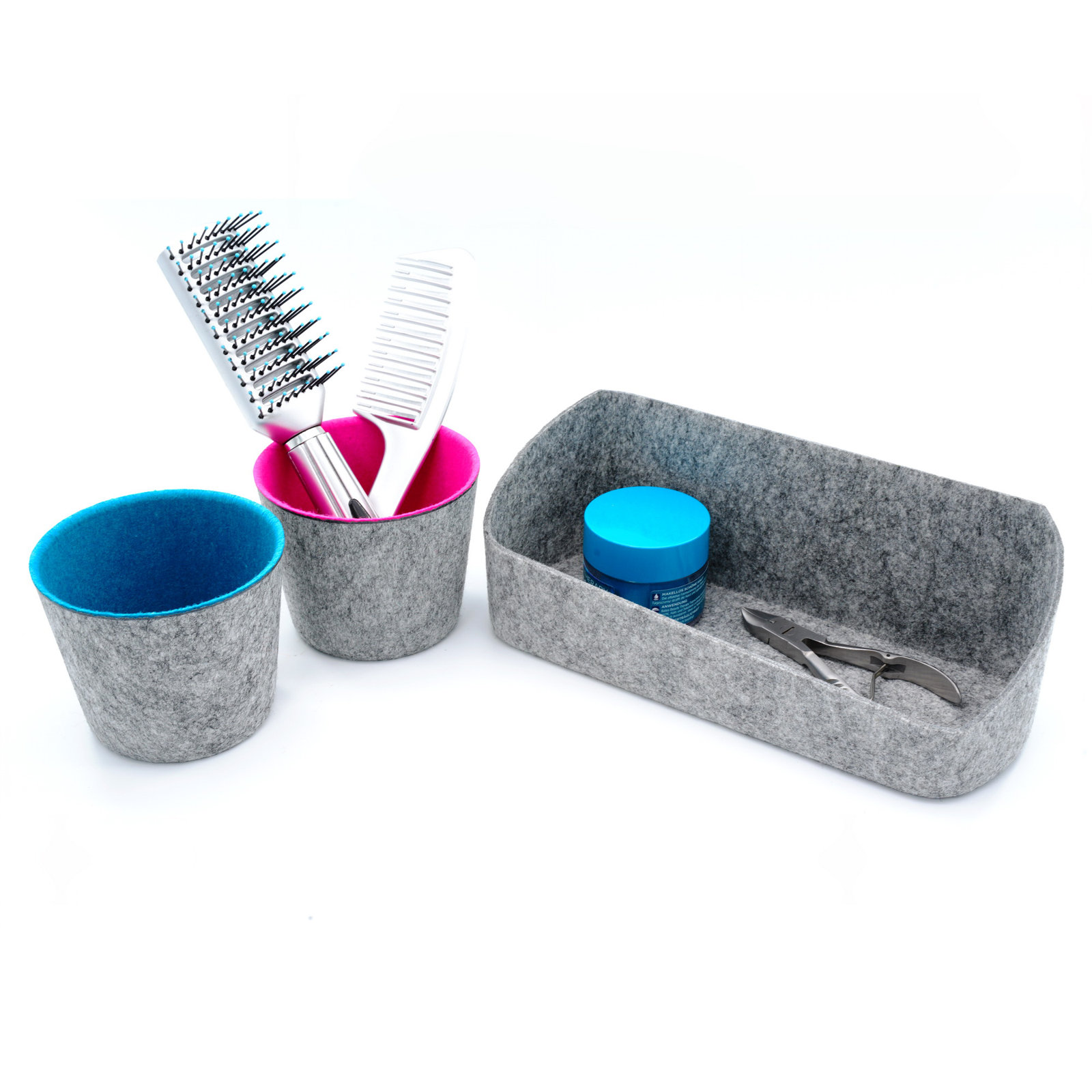 Desk Organizer Set, Turquoise/Hot Pink