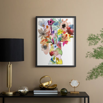 Linear Bouquet II Framed Print - Solid Wood