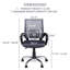 Chaise de bureau ergonomique Ersela, chaise de bureau réglable en hauteur, chaise de bureau en filet, chaise de bureau avec accoudoirs-2063598221