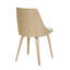 Chaise de salle à manger Mid-Century moderne en bois naturel et tissu crème par - ensemble de 2-58368696